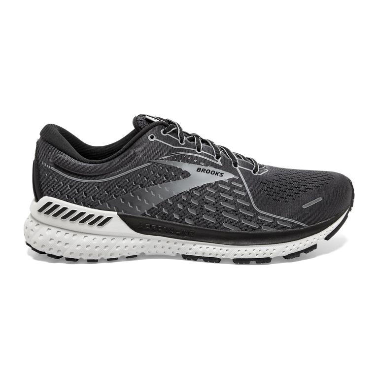 Brooks Adrenaline Gts 21 - Mens Road Running Shoes - Blackened Pearl/Black/Grey (17863LBTJ)